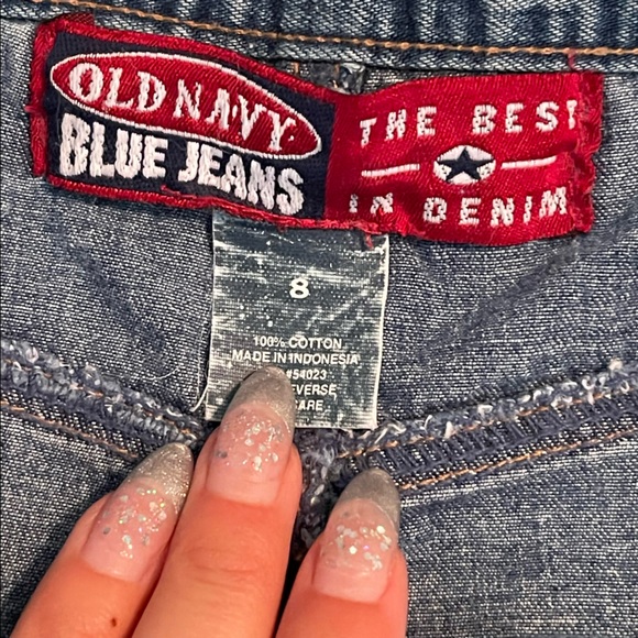 Old Navy Blue Jeans, Button Down Jean Skirt, Size 8 - Picture 7 of 7